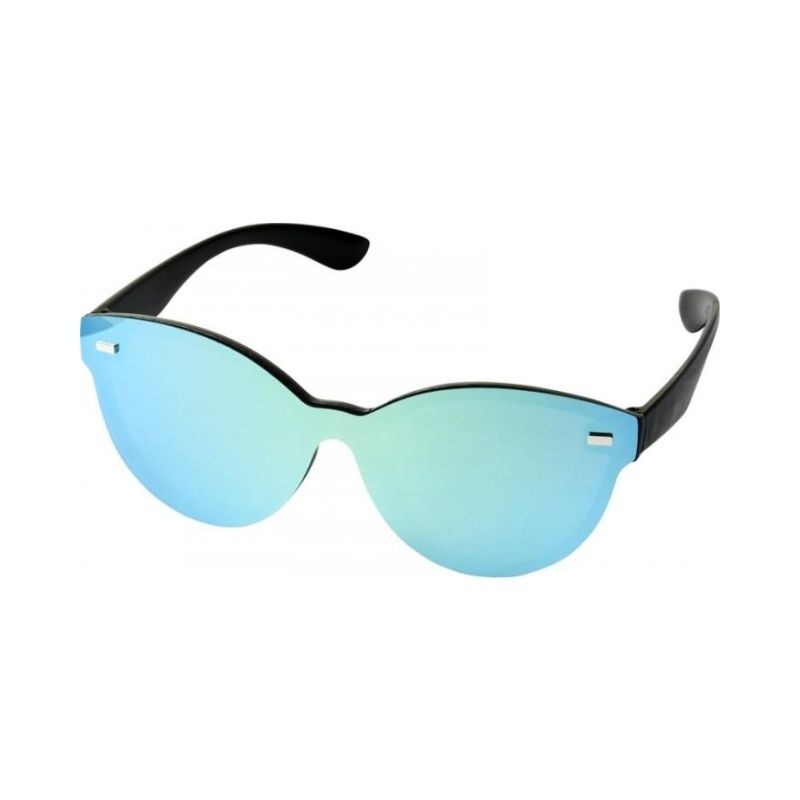 Logotrade promotional giveaway image of: Shield sunglasses with full mirrored lens, yellow