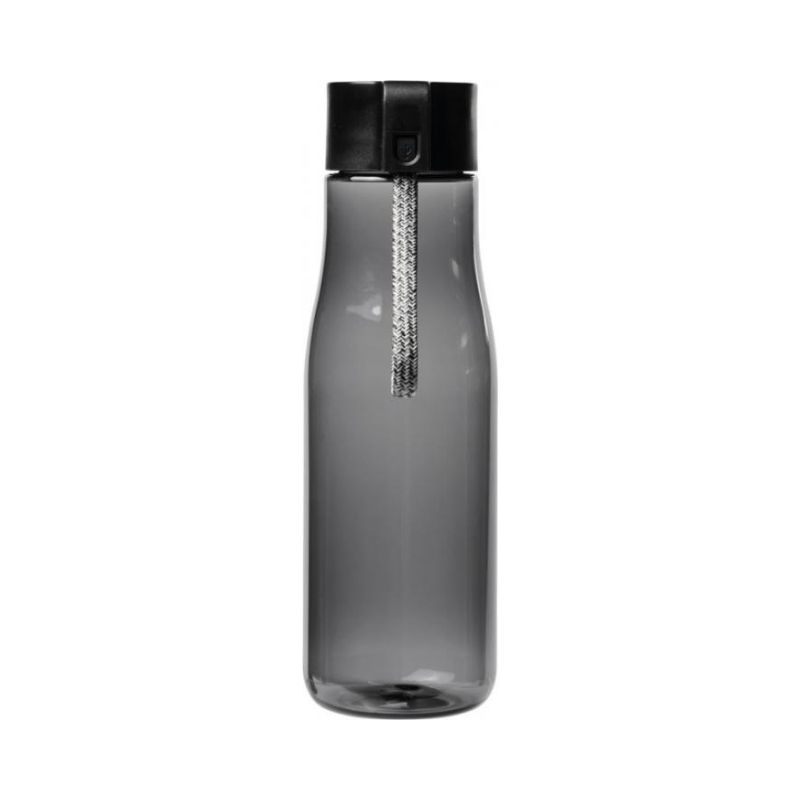 Logotrade promotional item image of: Ara 640 ml Tritan™ sport bottle with charging cable, smoked