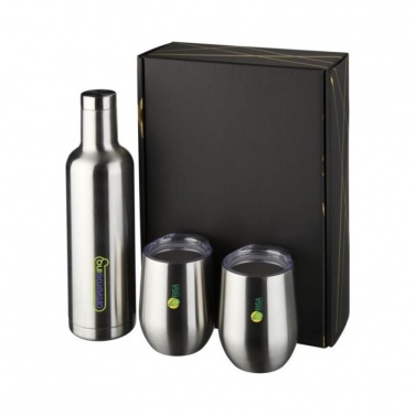 Logo trade promotional item photo of: Pinto and Corzo copper vacuum insulated gift set, silver