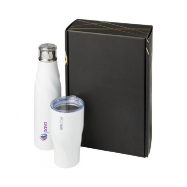 Logotrade promotional merchandise image of: Hugo copper vacuum insulated gift set, white