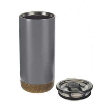 Logo trade promotional giveaways image of: Valhalla tumbler copper vacuum insulated gift set, grey