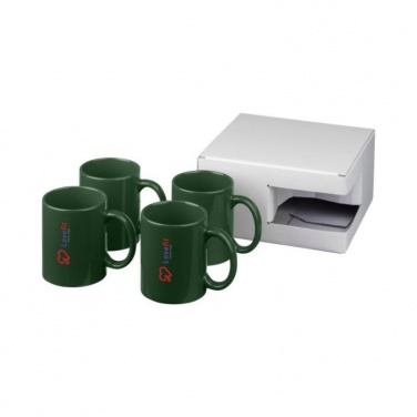 Logotrade advertising product picture of: Ceramic mug 4-pieces gift set, green