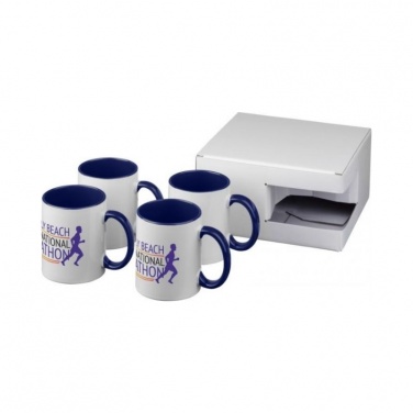 Logotrade promotional item picture of: Ceramic sublimation mug 4-pieces gift set, blue