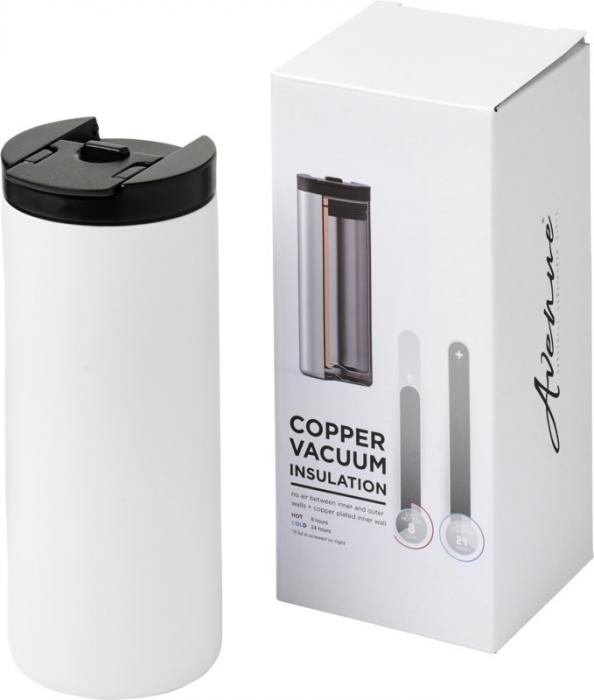 Logotrade advertising product image of: Lebou 360 ml copper vacuum insulated tumbler, white