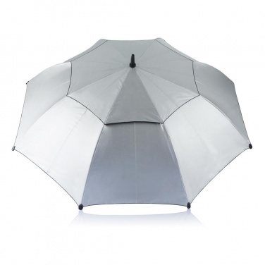 Logo trade promotional giveaways image of: 27” Hurricane storm umbrella, Ø120 cm, grey