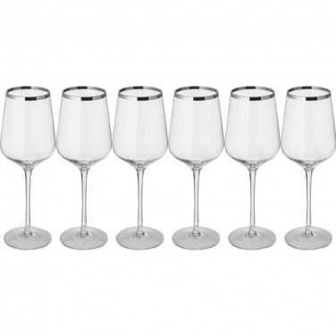 Logotrade promotional gift image of: Set of 6 white wine glasses