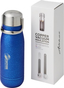 Logo trade corporate gifts image of: Yuki 350 ml copper vacuum insulated sport bottle, blue