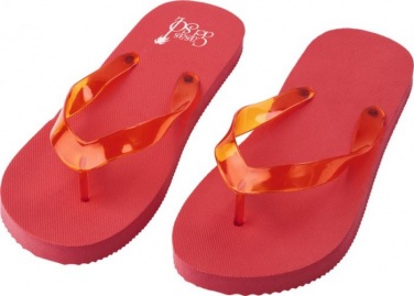 Logotrade promotional merchandise picture of: Railay beach slippers (M), red