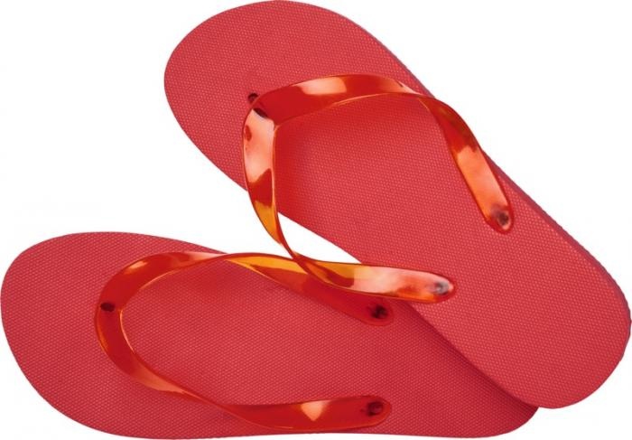 Logotrade promotional product picture of: Railay beach slippers (M), red