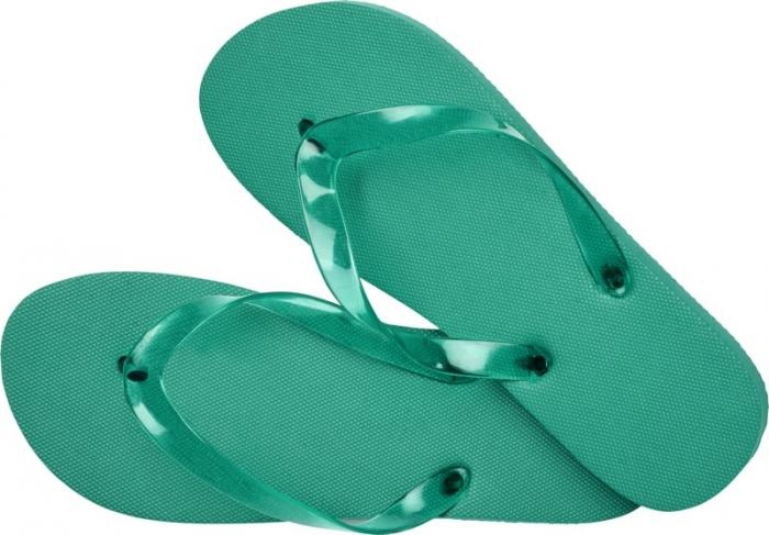 Logo trade promotional giveaways image of: Railay beach slippers (M), green