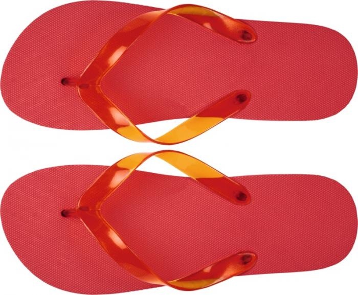 Logo trade advertising products picture of: Railay beach slippers (L), red