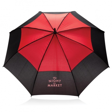 Logo trade promotional products picture of: 27" auto open duo color storm proof umbrella, red