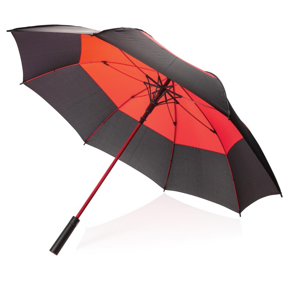 Logotrade promotional gift image of: 27" auto open duo color storm proof umbrella, red