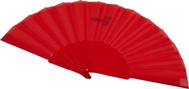 Logo trade promotional gift photo of: Maestral foldable handfan in paper box, red