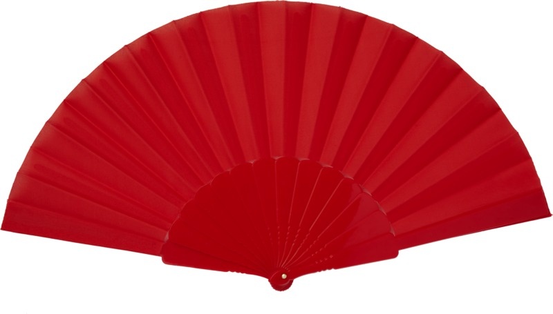 Logo trade corporate gifts image of: Maestral foldable handfan in paper box, red