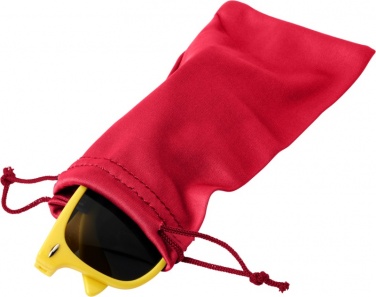 Logo trade advertising products image of: Clean microfibre pouch for sunglasses, red