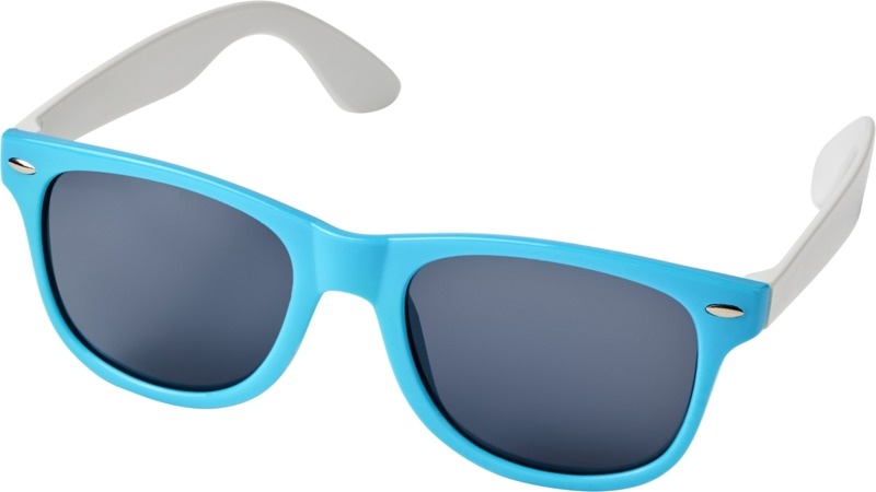 Logo trade promotional merchandise picture of: Sun Ray colour block sunglasses, aqua blue