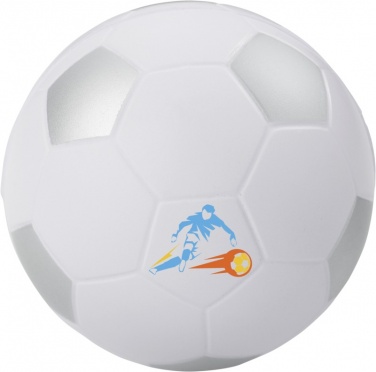 Logo trade promotional giveaway photo of: Football stress reliever, silver