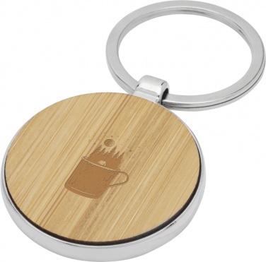 Logo trade advertising products picture of: Nino bamboo round keychain