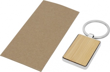 Logotrade promotional merchandise photo of: Neta bamboo rectangular keychain