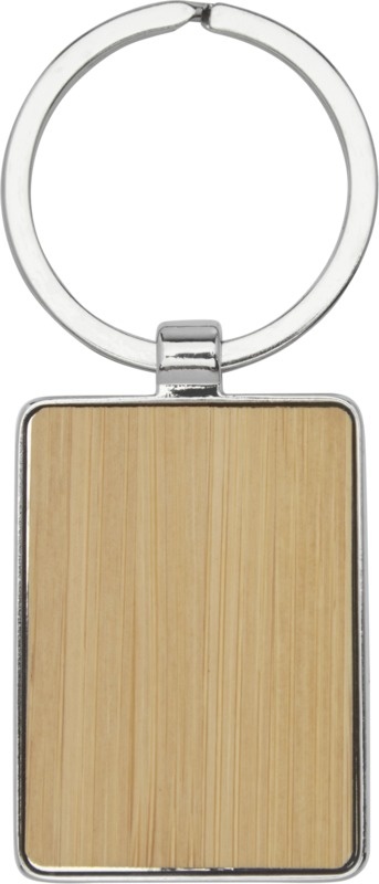 Logo trade advertising products image of: Neta bamboo rectangular keychain