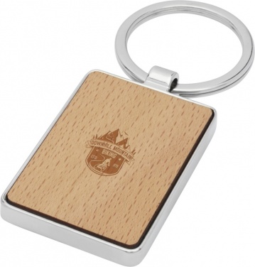 Logotrade promotional merchandise picture of: Mauro beech wood rectangular keychain