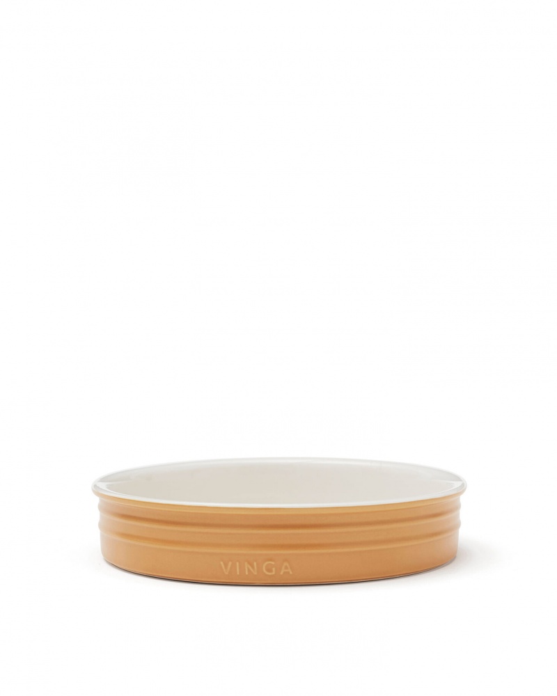 Logo trade promotional gifts image of: Monte Pie Dish, mustard