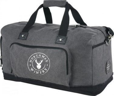 Logo trade corporate gifts picture of: Hudson weekend travel duffel bag, heather grey