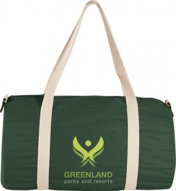 Logo trade promotional products picture of: Cochichuate cotton barrel duffel bag, forest green