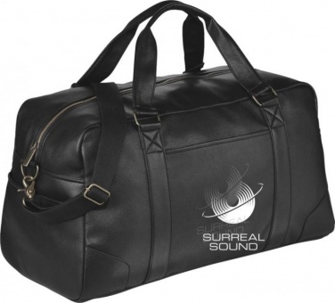 Logo trade promotional giveaway photo of: Oxford weekend travel duffel bag, black