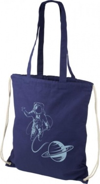 Logo trade promotional giveaways picture of: Eliza cotton drawstring, navy blue