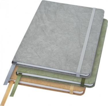 Logo trade promotional gifts image of: Breccia A5 stone paper notebook, green