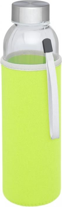 Logo trade business gifts image of: Bodhi 500 ml glass sport bottle, lime green