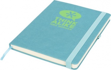 Logo trade promotional gift photo of: Rivista notebook large, aqua blue