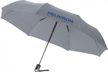 Logo trade promotional product photo of: 21.5" Alex 3-section auto open and close umbrella, grey