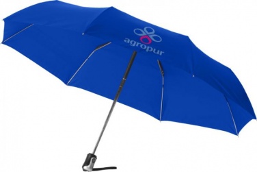 Logo trade promotional products picture of: 21.5" Alex 3-section auto open and close umbrella, blue