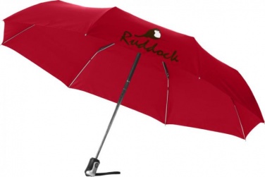 Logo trade advertising product photo of: 21.5" Alex 3-section auto open and close umbrella, red