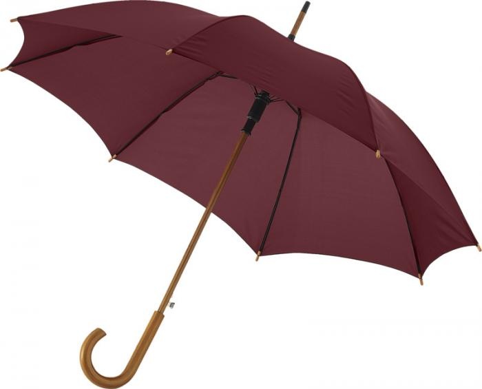 Logotrade advertising product image of: Kyle 23" auto open umbrella wooden shaft and handle, brown