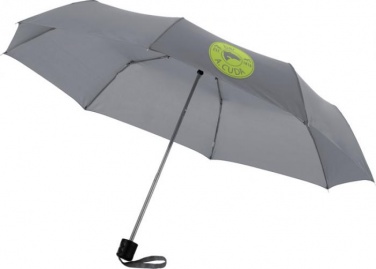 Logo trade business gift photo of: 21,5'' Ida 3-section umbrella, grey