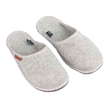 Logotrade promotional giveaways photo of: Natural felt and rubber slippers, dark gray