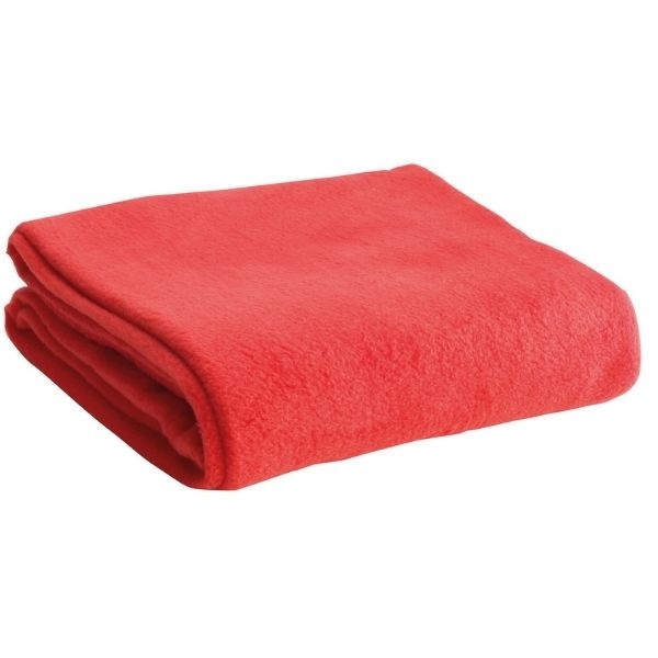 Logo trade promotional giveaways image of: Menex blanket, red