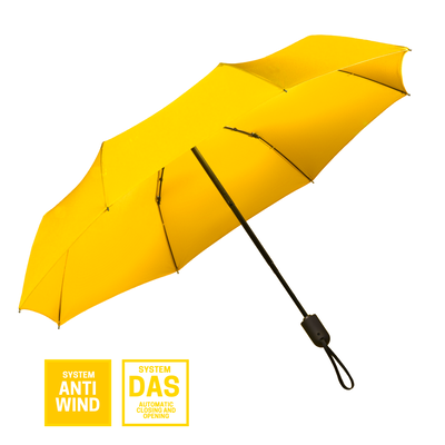 Logo trade promotional products image of: Full automatic umbrella Cambridge, yellow