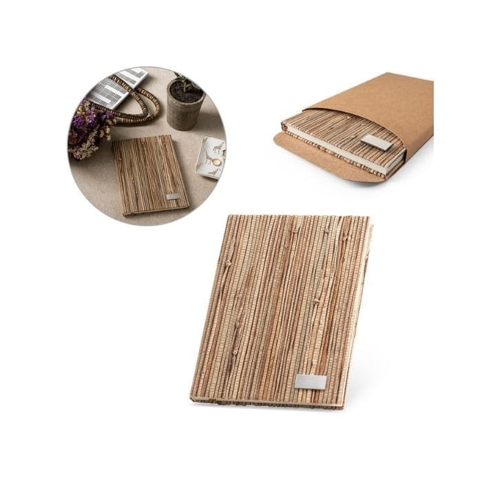 Logotrade corporate gift image of: A5 Notebook Neruda from natural straw fibres