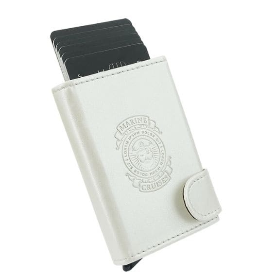 Logo trade promotional items image of: RFID wallet Oxford, white