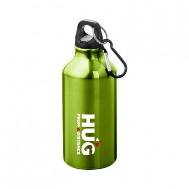 Logo trade promotional items picture of: Oregon drinking bottle with carabiner, green