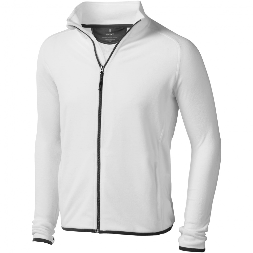 Logo trade promotional item photo of: Brossard micro fleece full zip jacket, white