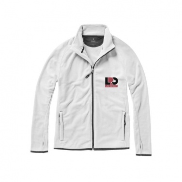 Logo trade advertising products image of: Brossard micro fleece full zip jacket, white