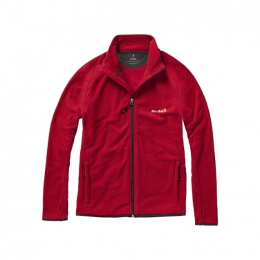 Logo trade promotional merchandise picture of: Brossard micro fleece full zip jacket, red