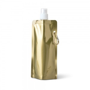 Logo trade promotional products image of: Folding sport bottle Gided, golden