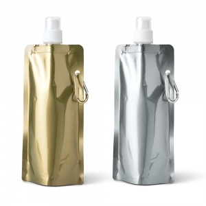 Logo trade promotional item photo of: Folding sport bottle Gided, golden